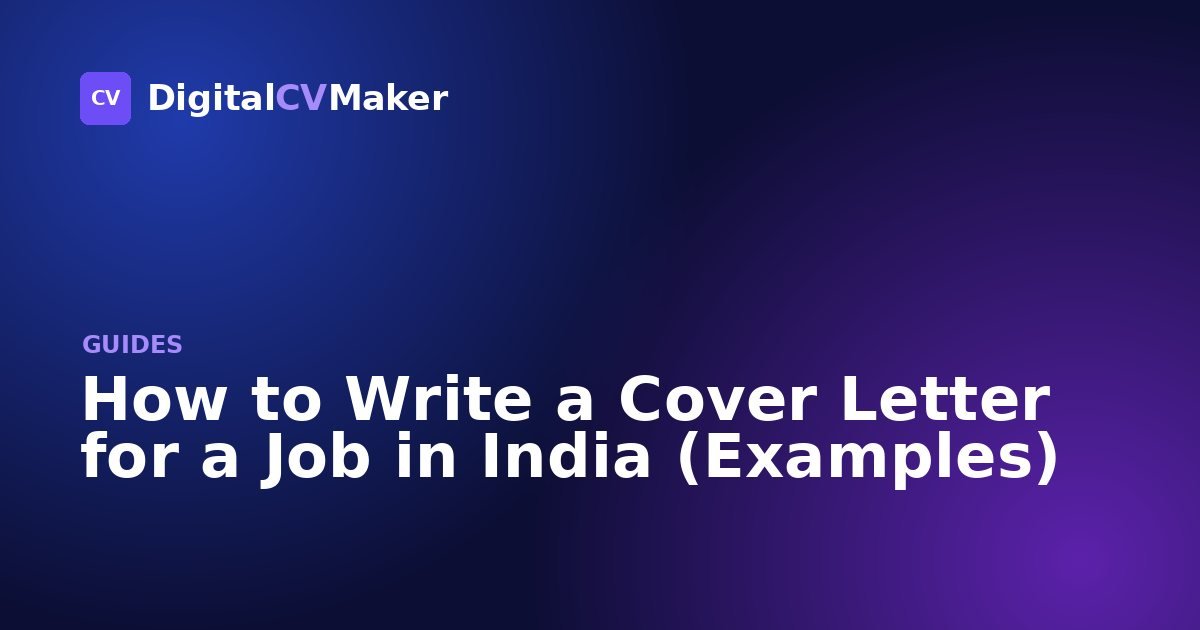 How to Write a Cover Letter for a Job in India (Examples)