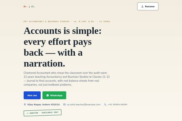 Ledger (Accounts) preview