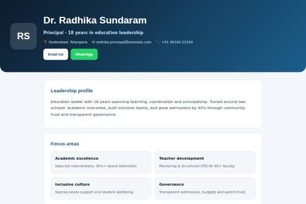 School Leader preview