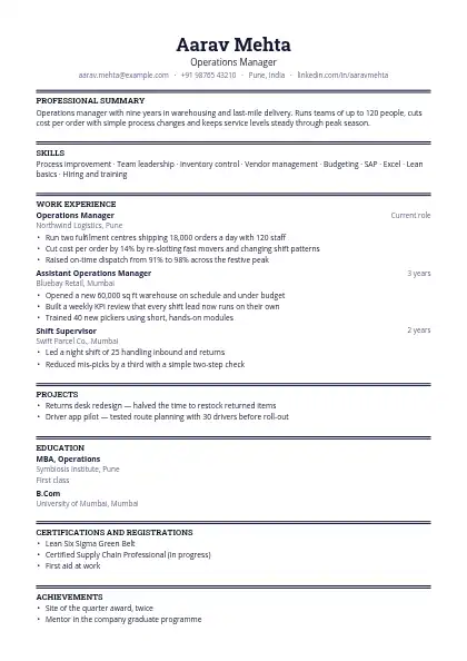 Charcoal Centred Double Line resume template — single-column, no photo, black accent